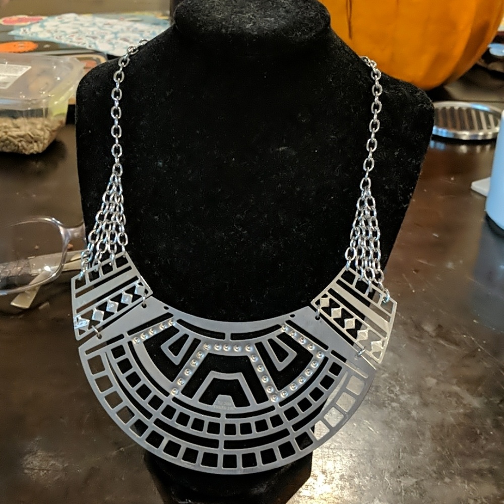 Unique Stainless Steel Cleopatra Style Necklace
